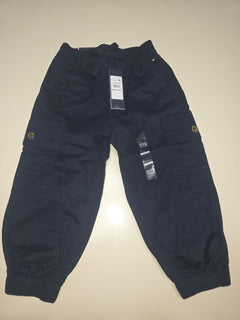 Tommy Hilfiger Kids' Navy Blue Cargo Chino Jogger Pants | Size XXS (2-3 Years) | Brand New