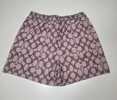 Women's White T-Shirt & Brown Shorts Matching Set | Size M | Brand New