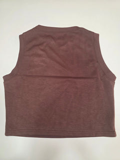 Alo Yoga Women's 2-Piece Set | Mocha Brown Crop Tank & Wide-Leg Pants | NWT