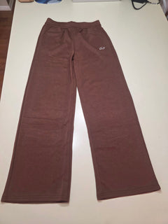 Alo Yoga Women's 2-Piece Set | Mocha Brown Crop Tank & Wide-Leg Pants | NWT