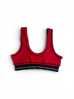 Women's Cherry Red Athletic Set | Sports Bra & Leggings | Fits Slim | Size L (Tagged XL) | New