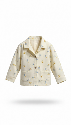 Infant Girls 3-Piece Cotton Outfit Set | Floral Cargo Jacket, Shirt & Pants | 18-24 Months
