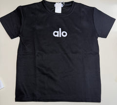Women's Black Lounge Set | Boxy Tee & Shorts | White Lettering | Size Large | NWT