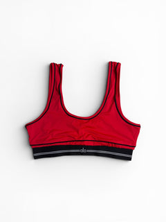 Women's Cherry Red Athletic Set | Sports Bra & Leggings | Fits Slim | Size L (Tagged XL) | New