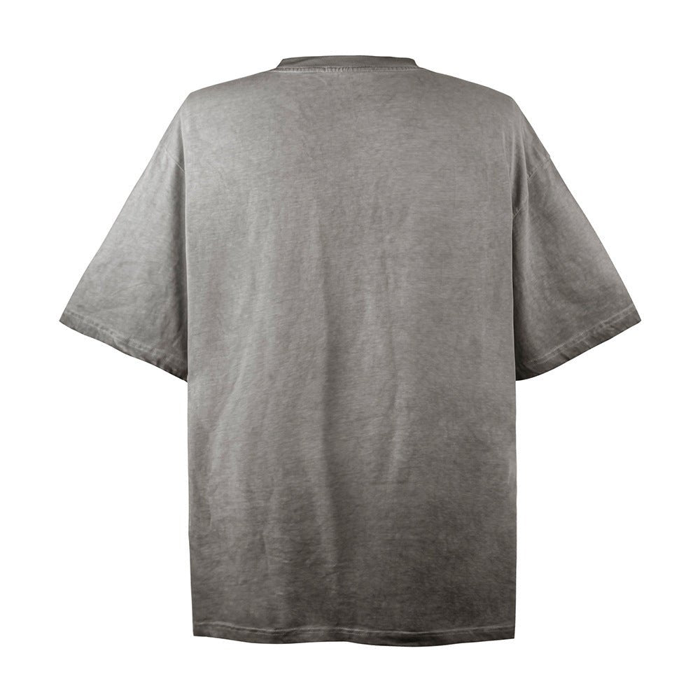 Cartoon Print Gradient Tie-dye T-shirt Men - Style by Luxe and Beyond