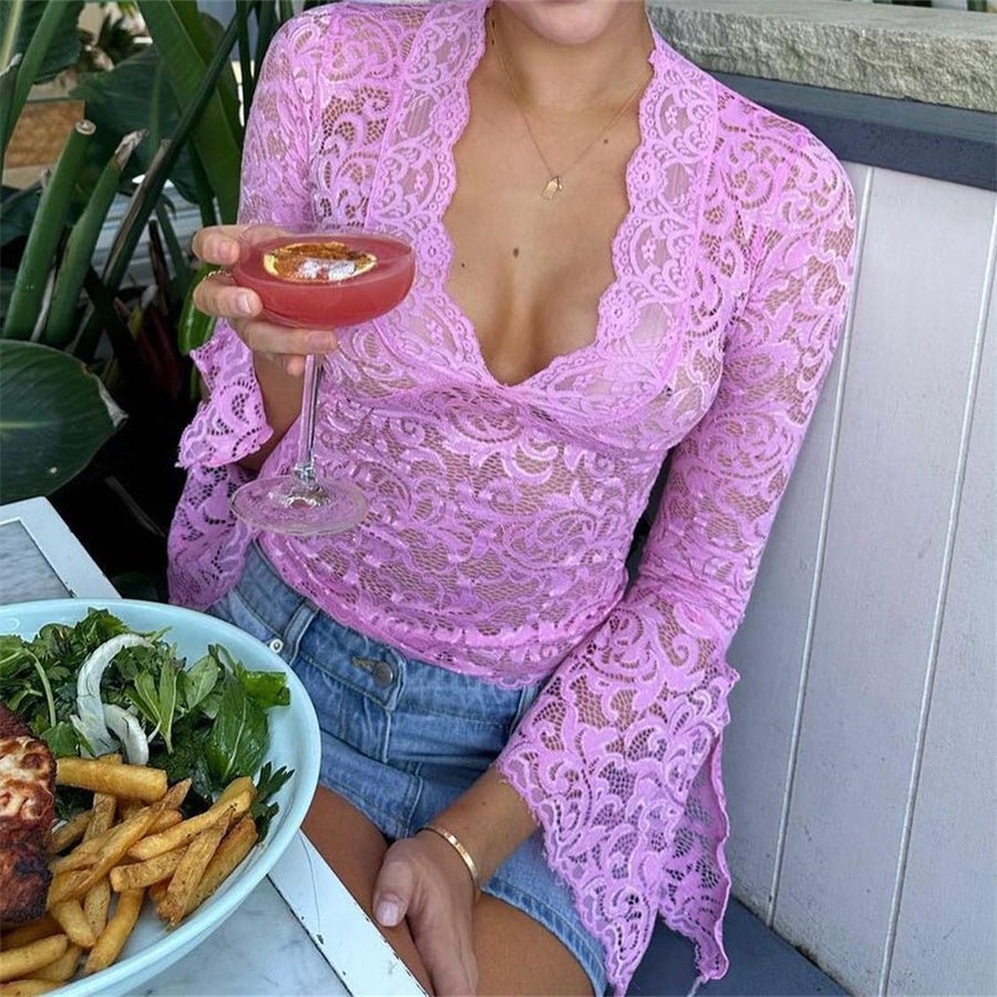 Fairy Vintage Lace Floral Crop Tops - Style by Luxe and Beyond