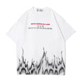 Flame Print Short-sleeved T-shirt Men - Style by Luxe and Beyond