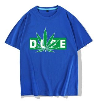 Hemp Leaf Dope Weed New Rap Trend Hip Hop T-shirt Men''s Short Sleeve Cotton Men''s Half Sleeve T-shirt - Style by Luxe and Beyond