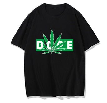 Hemp Leaf Dope Weed New Rap Trend Hip Hop T-shirt Men''s Short Sleeve Cotton Men''s Half Sleeve T-shirt - Style by Luxe and Beyond