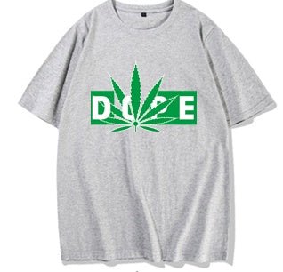 Hemp Leaf Dope Weed New Rap Trend Hip Hop T-shirt Men''s Short Sleeve Cotton Men''s Half Sleeve T-shirt - Style by Luxe and Beyond