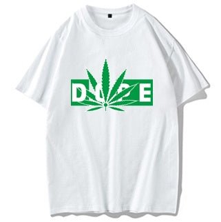 Hemp Leaf Dope Weed New Rap Trend Hip Hop T-shirt Men''s Short Sleeve Cotton Men''s Half Sleeve T-shirt - Style by Luxe and Beyond
