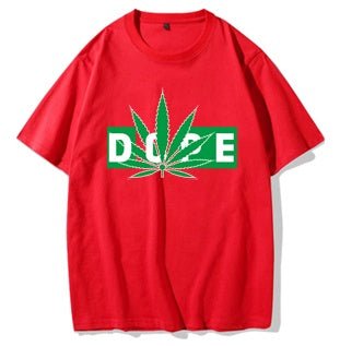 Hemp Leaf Dope Weed New Rap Trend Hip Hop T-shirt Men''s Short Sleeve Cotton Men''s Half Sleeve T-shirt - Style by Luxe and Beyond