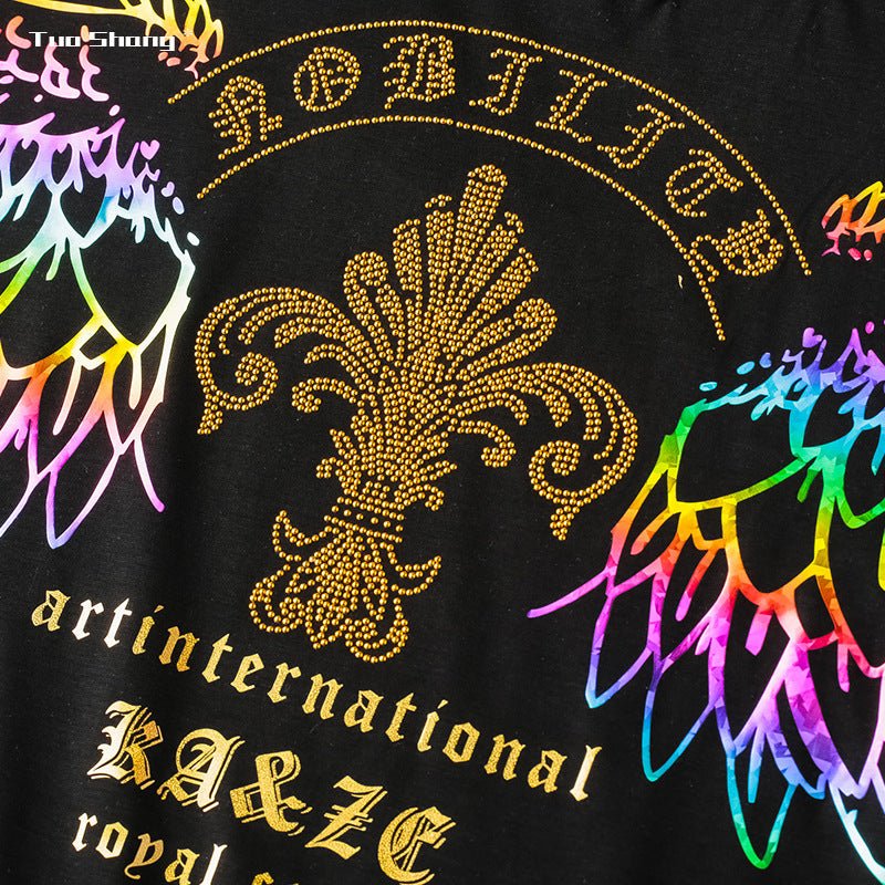 Men S Hot Stamping Process Men S Fashion Brand Off Shoulder Short Sleeved T Shirt Men - Style by Luxe and Beyond