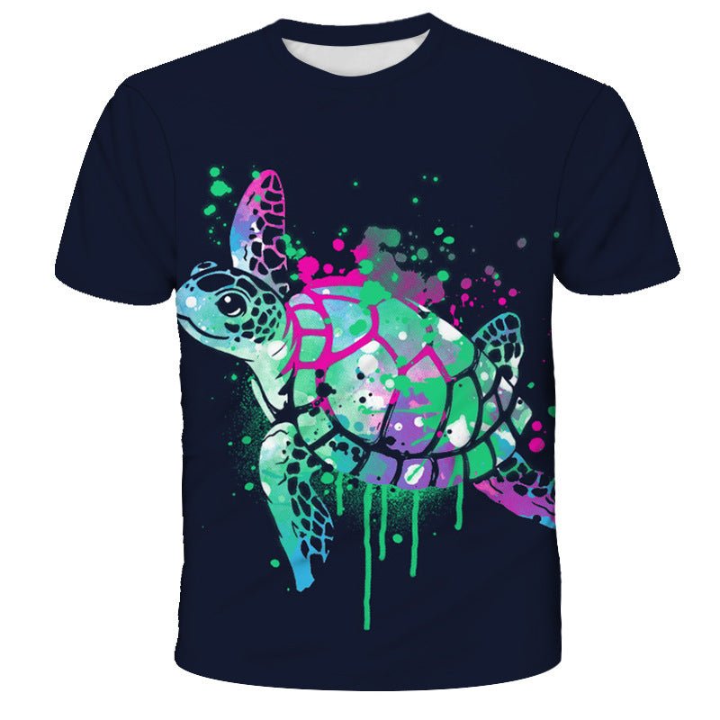 Men S Printed 3D Turtle Short Sleeve T Shirt - Style by Luxe and Beyond