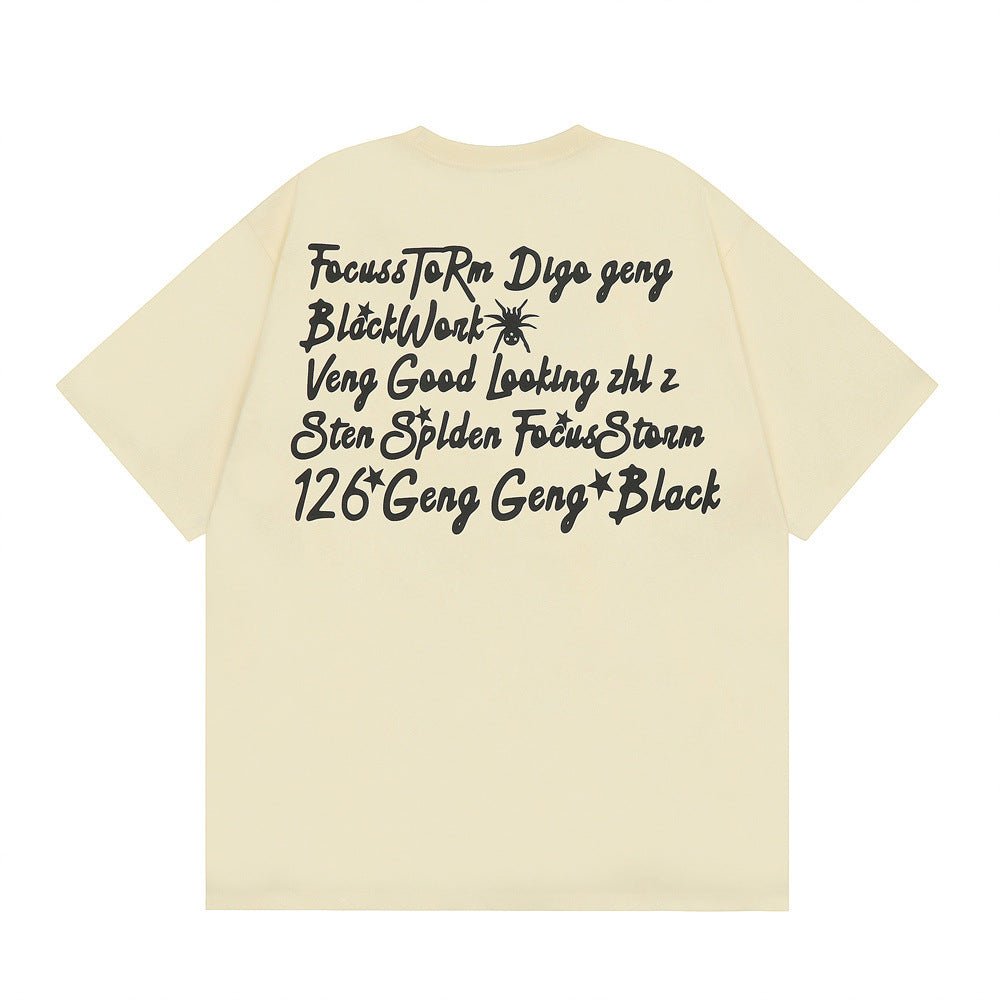 Spider Print Short-sleeved T-shirt For Men - Style by Luxe and Beyond