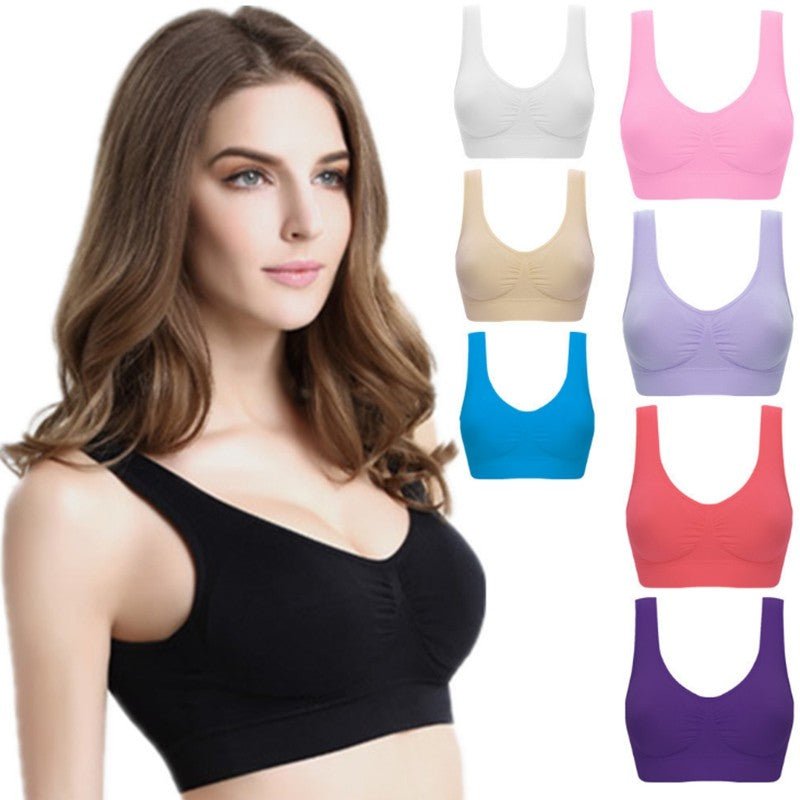 Women Yoga Tank Tops Sports Bra Workout Fitness Running Crop Top - Style by Luxe and Beyond